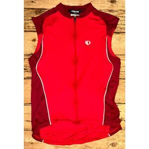 Peal Izumi Women’s Size M Red Cycling Sleeveless Shirt Full Zip Top